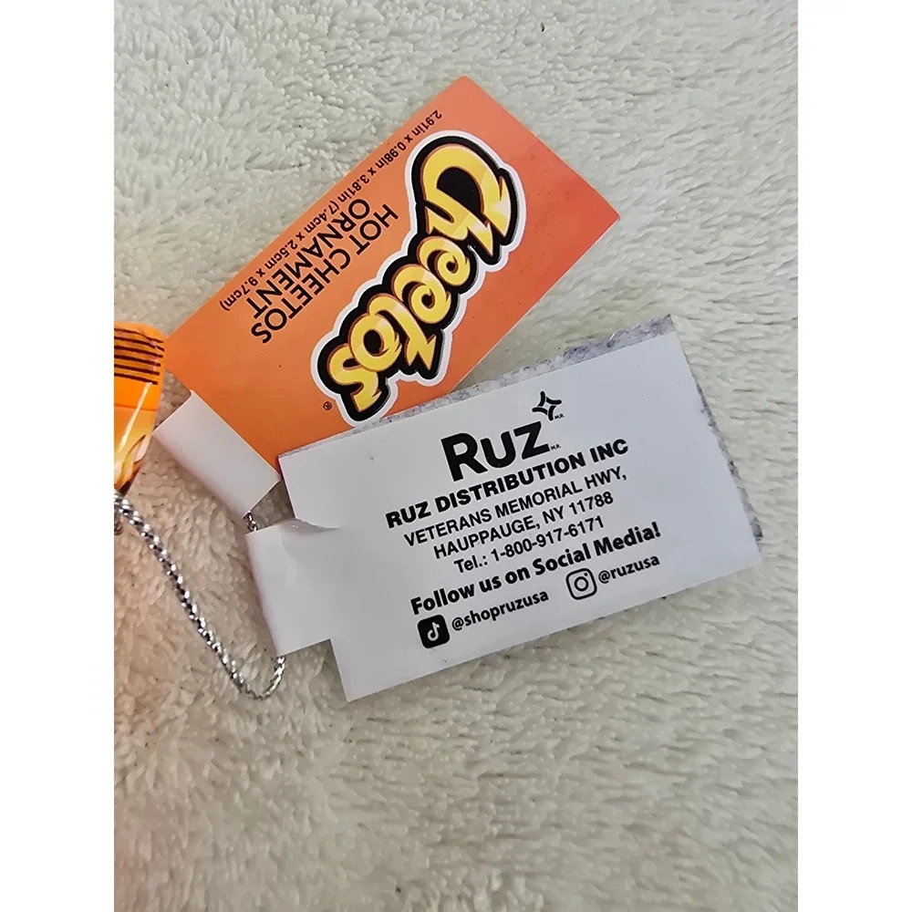 Cheetos Flamin Hot Crunchy Bag Ornament Ruz Chester Cheetah Snack Decor NEW